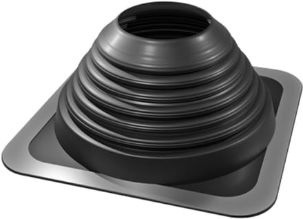 Elastische EPDM dakdoorvoer 0-45° Ø101-178mm zwart (280x280)