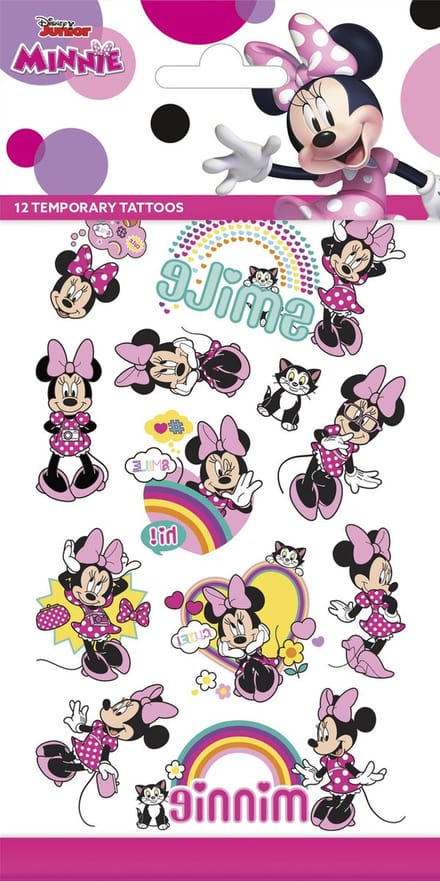 36x Disney Minnie Mouse Plak Tattoo - Party Feest Thema Fun