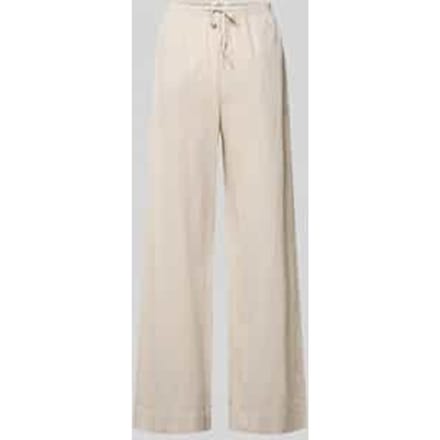 regular fit wijde broek van linnen-katoenmix model 'LUISA'