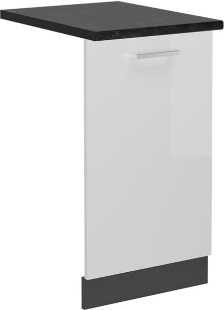 Vicco R-Line Vaatwasserfrontpaneel – 45 cm, WB Antraciet Wit Hoogglans