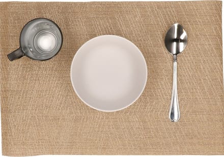 Svenska living Placemats - 12x stuks - goud - polyester - 45 x 30 cm