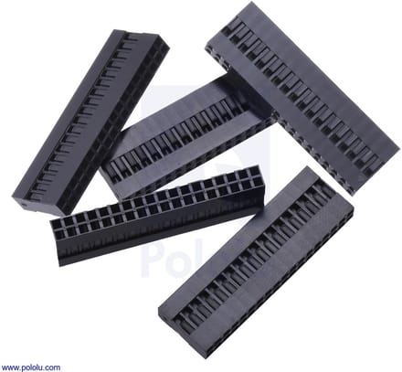 Dupont (2.54mm) Crimp Connector Housing: 2x18-Pin 5-Pack Pololu-1990
