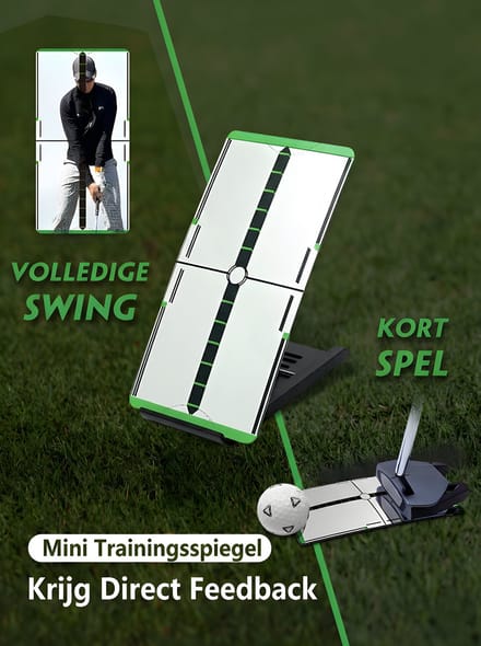 Stripe putting spiegel voor golf - Met uitlijnlijnen