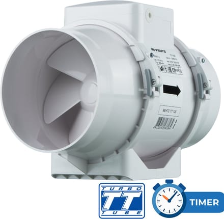 Vents TT buisventilator 125 mm – met Timer – 280 m³/h