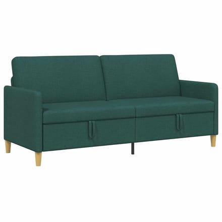 vidaXL - Sofa - met - Opbergruimte - Donkergroen - 192 - x - 78 - x - 87 - cm - Polyester