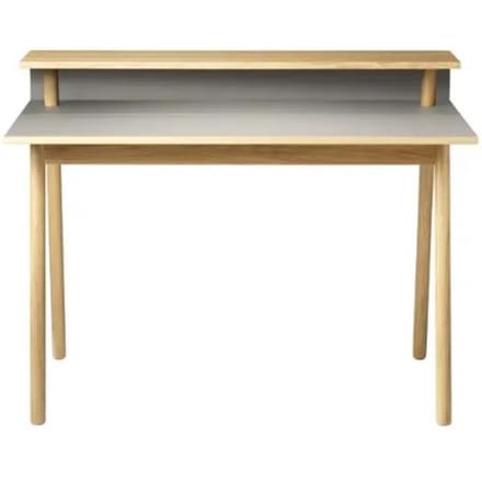 FDB Møbler - C68 Nørrebro bureau - 118 cm - gelakt eiken / linoleum champignon - bruin