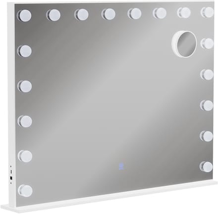 Vicco Greta Kaptafel spiegel – 80 x 61 cm met LED-verlichting Wit