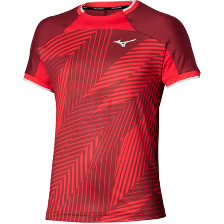 Mizuno T-shirt Heren-donkerrood, rood