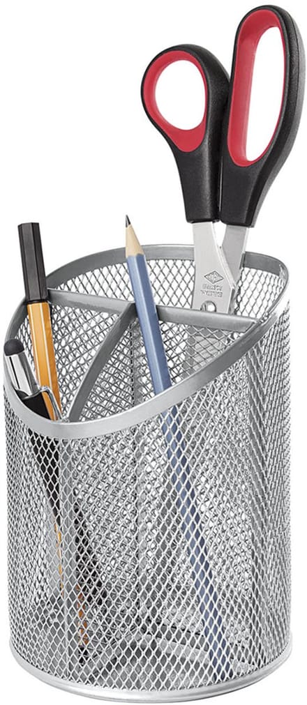 Wedo 65601 Butler Office (3 compartimenten, gepoedercoat draadmetaal, 11 x 14,7 cm) zwart
