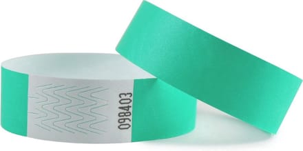 CombiCraft Blanco Tyvek Polsbandje Turquoise - 5000 stuks