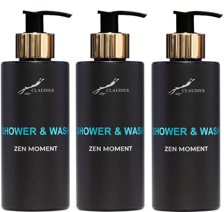 Shower & Wash Zen Moment 300 ml - gouden pomp - 3 stuks