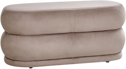 ELLENDALE - Bankje - Taupe - Fluweel