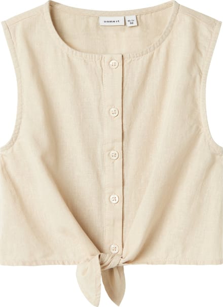 NAME IT - NMFFALINNEN SL TOP - Meisjes - Blouses - Maat 98