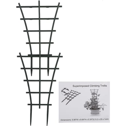 Support d'espalier en plastique pour plantes grimpantes black
