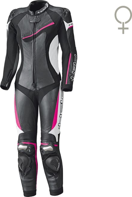 Held Ayana II Zwart Wit Roze Dames 1-Delig Motorpak - Racepak
