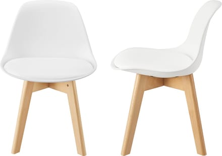 Kinderstoel Elvdal 56x38x33 cm set van 2 wit [en.casa]