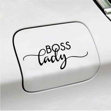 Bumpersticker - Boss Lady - 6 X 14,8 - Zwart