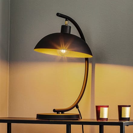 ALDEX Tafellamp 1036, 1-lamp, zwart-goud