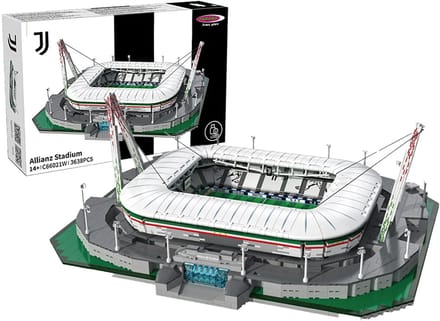 Jamara Constructiespeelgoed - 402905 - CaDA Bricks - Juventus - Allianz Stadium met LED - Voetbalstadion Bouwstenen set - 1:410