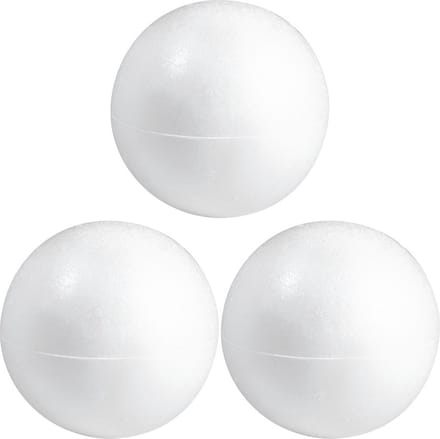 Piepschuim hobby vorm - 3x - bol - 30 cm - DIY knutsel figuren - halve schalen