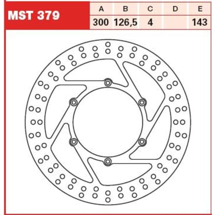 Remschijf TRW MST379, 1 Stuk