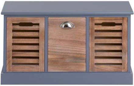Bank TRIENT in grijs/naturel, 3 lades