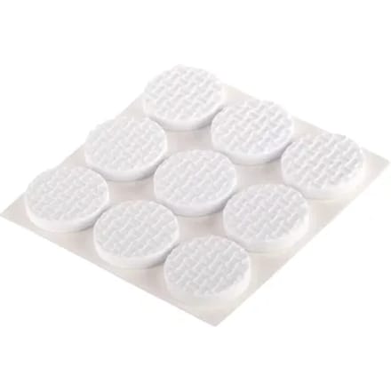 Fix-o-moll Stootdop - Zelfklevend - Wit - Rubber - Diameter 21mm - 9 Stuks
