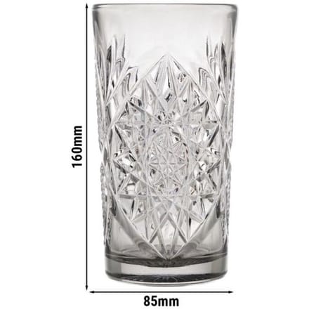 Libbey Hobstar Cooler Glazen - Highball Set - Grijs Blush Graphite - 473 ml - 12 Stuks