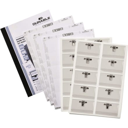 Badge Durable met combiklem 54x90mm set à 20 stuks