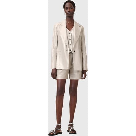 AllSaints Averie Blazer Silver Grey Größe: 4 | Blazer Outlet | Damen | Grau