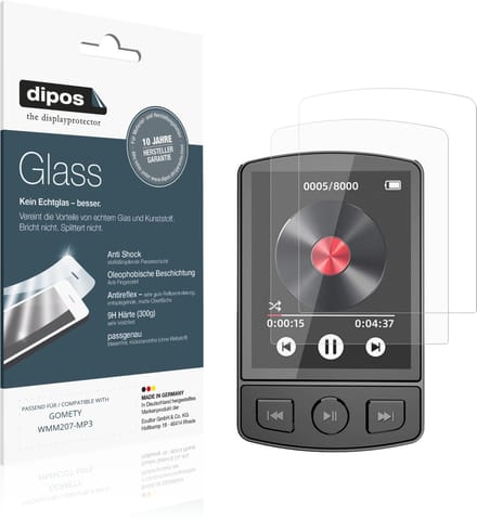 dipos – 2x Matte Pantserfolie geschikt voor GOMETY WMM207-MP3 | 9H Screenprotector