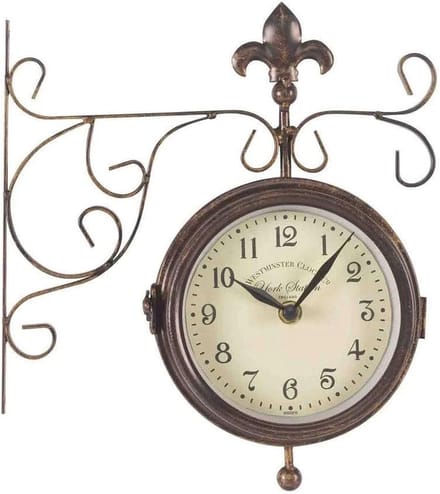Wandklok en Thermometer Buiten - 14 cm Weerstation