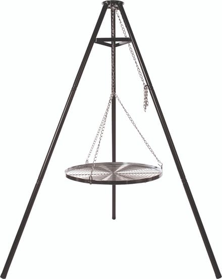 RedFire BBQ Tripod - Food&Fire - Driepoot met Rooster - Zwart - Staal - Ø65 cm