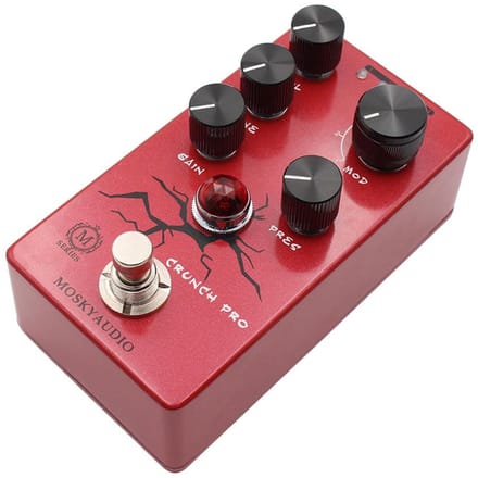 MOSKYAUDIO Gitaar Distortion Pedaal Elektrische Gitaar Effectpedaal Vol/Tone/Gain/Pres Control True rood