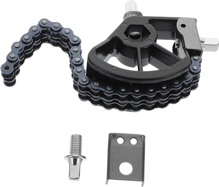 Drum Pedaal Ketting - Bas Drum Onderdeel - Verbeterde Drumervaring - Stevig Ijzer Staal - 19cm Lengte - Zwart