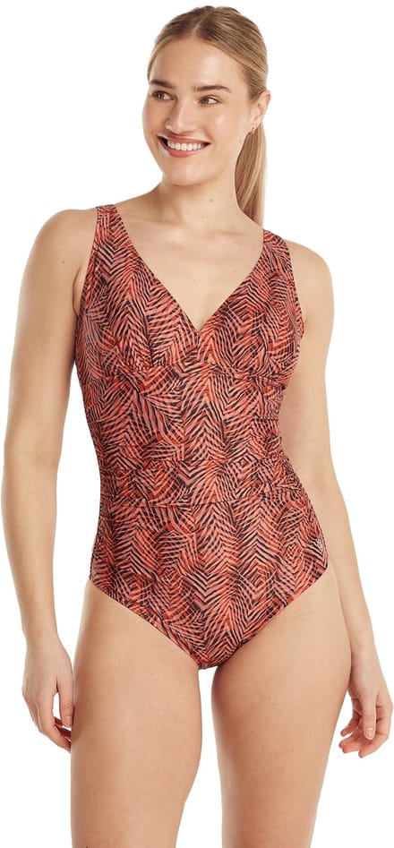 Ten Cate badpak soft cup shape summer leaves navy voor Dames | Maat 44