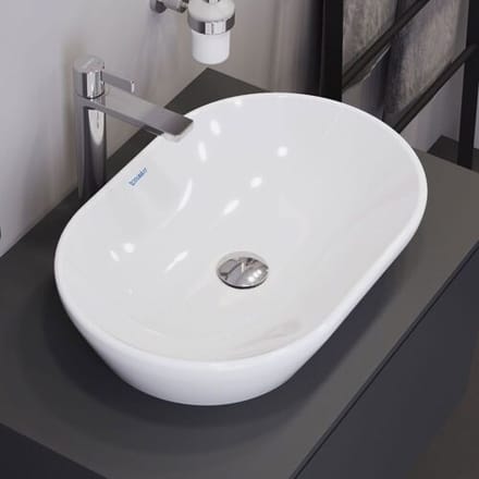 Duravit D-Neo countertop basin oval 60 cm, without tap hole, without overflow 2372600070
