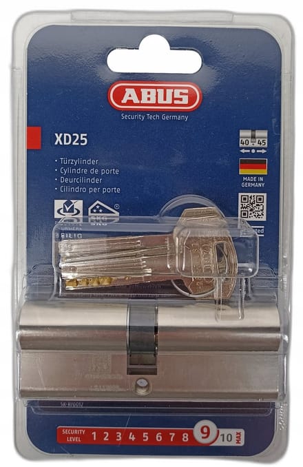 Abus XD25 Cilinder 40x45mm - 9 Beveiligingsniveau