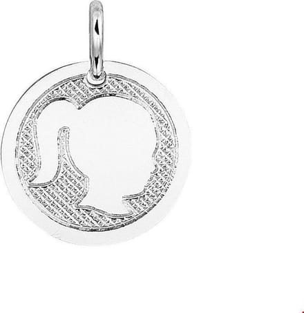 Zilver Gerhodineerde Hanger meisje poli/mat 1324750