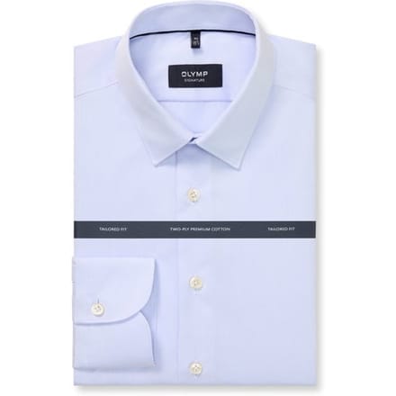 OLYMP Signature Overhemd, Tailored Fit, Signature Kent, Lichtblauw