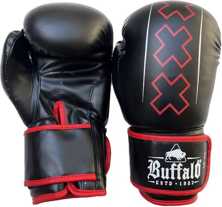 Buffalo Winner bokshandschoenen zwart met rood 10oz