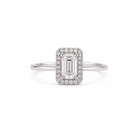 ring met witte zirkonia steen