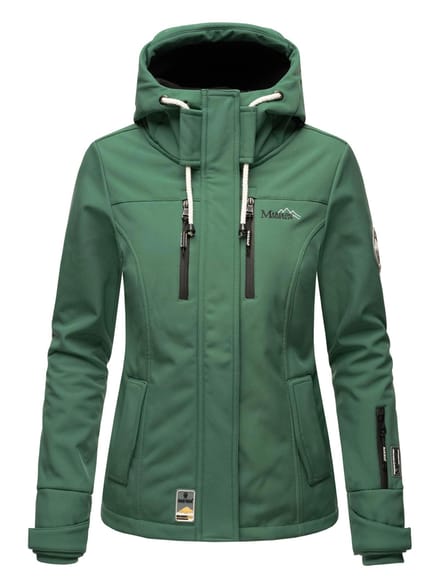 Marikoo dames softshelljas – Kleine Zicke, warm met capuchon & fleecevoering