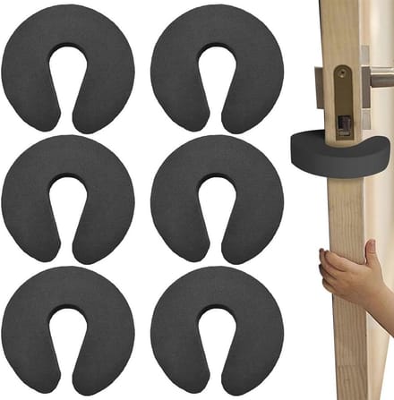 Pack van 6 Kids Deurstoppers - Veiligheid Deurstoppers voor Kinderen - Zachte Foam Deurstoppers