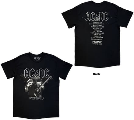 AC/DC - B&W Photo North American Tour '25 Heren Tshirt - M - Zwart
