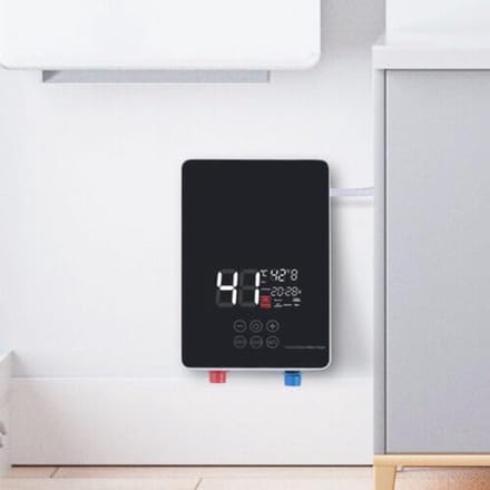 Elektrische Waterverwarmer - Directe Verwarming - Direct Warm Water - Intelligent Thermostaatsysteem - 19.5 x 6.5 x 30.5 cm - Wit