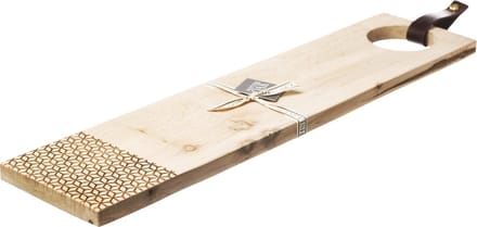Laatste kans!!! Serveerplank GEO Lang met leren handvat - 65x15 - Scottish Made