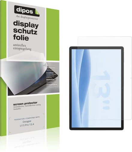dipos – 2x Matte Beschermfolie geschikt voor Doogee U13 Pro 13.4 | Krasbestendige & antireflecterende Screenprotector Ultra-Thin
