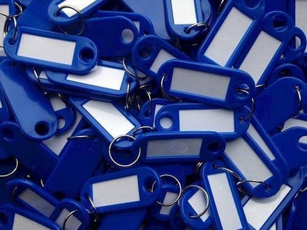 Sleutellabels - Sleutellabel - Sleutelhangers - Sleutelhanger - Blauw - 100 Stuks