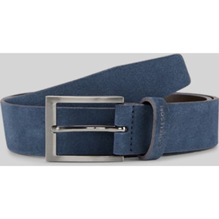 strellson riem Leather Belt 3,5 W100 Navy donkerblauw